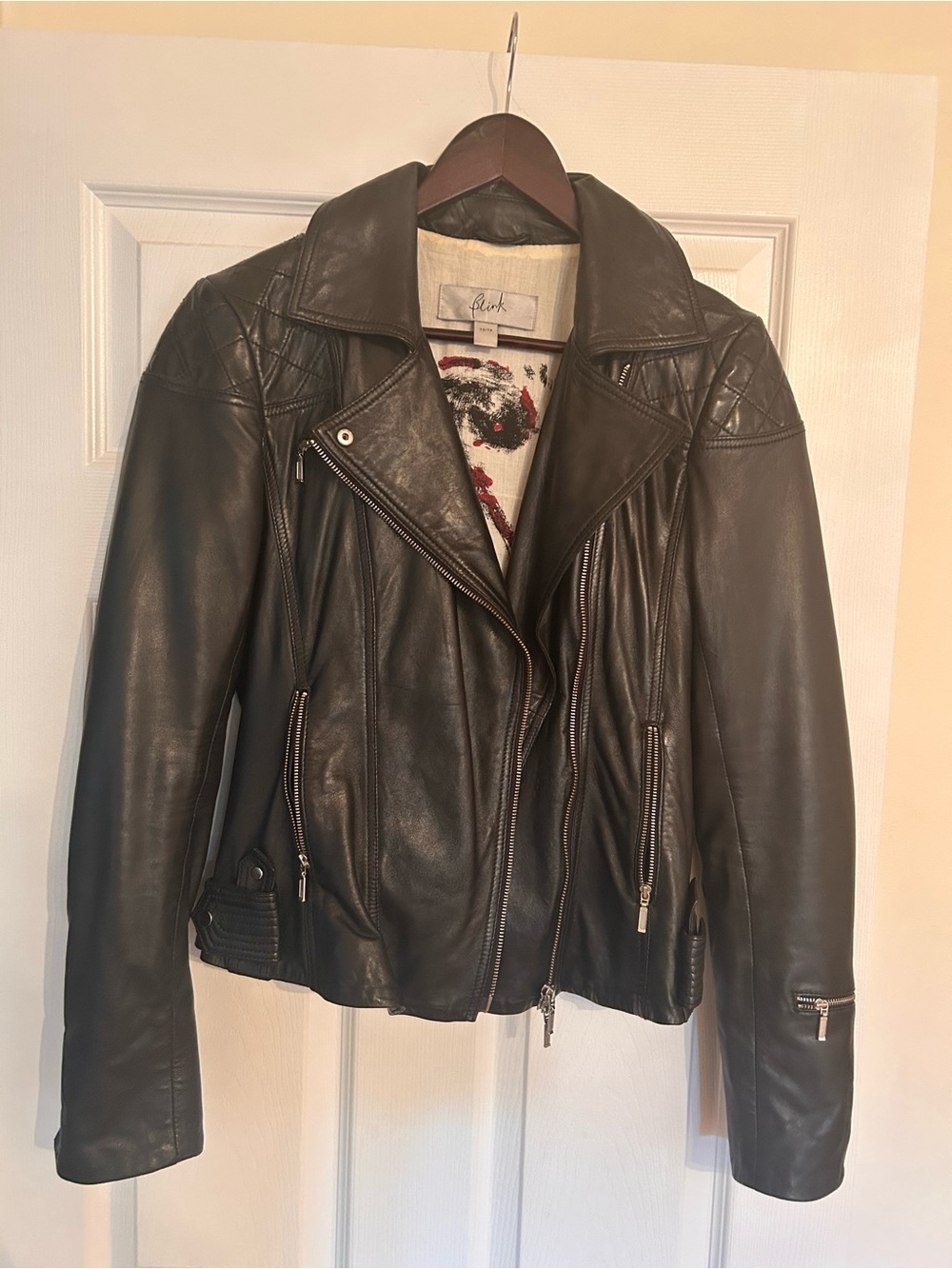Danier Black Leather Moto Jacket